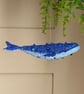 Spun Cotton Blue Whale Art Doll - Image 1