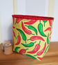 Fabric storage container: red and green chillies - Image 3