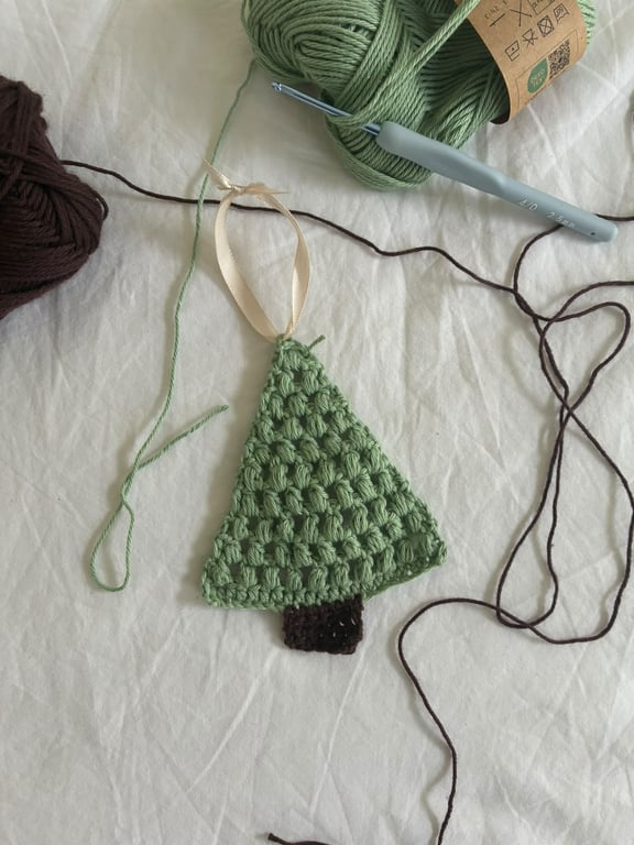 Handmade Crochet Christmas Tree Ornament 