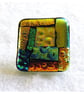 Dichroic L012 Luxury Fused Glass Patchwork Brooch Handmade 