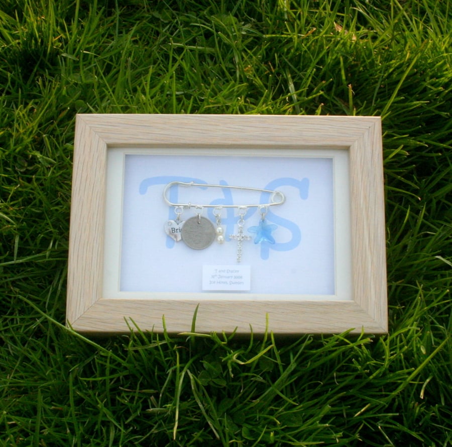 Personalised Framed Celebration Kilt Pin