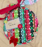 Personalised Colourful Stripe Bauble - Tara Name Hoop - Handmade Sequin Ornament - Image 3