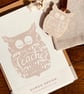 Teacher Appreciation Card & Wooden Owl Gift Set (QM2041)