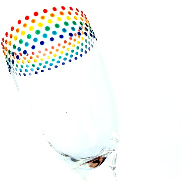 Gill's Champagne Prosecco Glass 'The Rainbow'