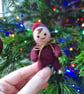 Pocket Pixies "Figgy" Christmas Decorations, Mini Art Doll