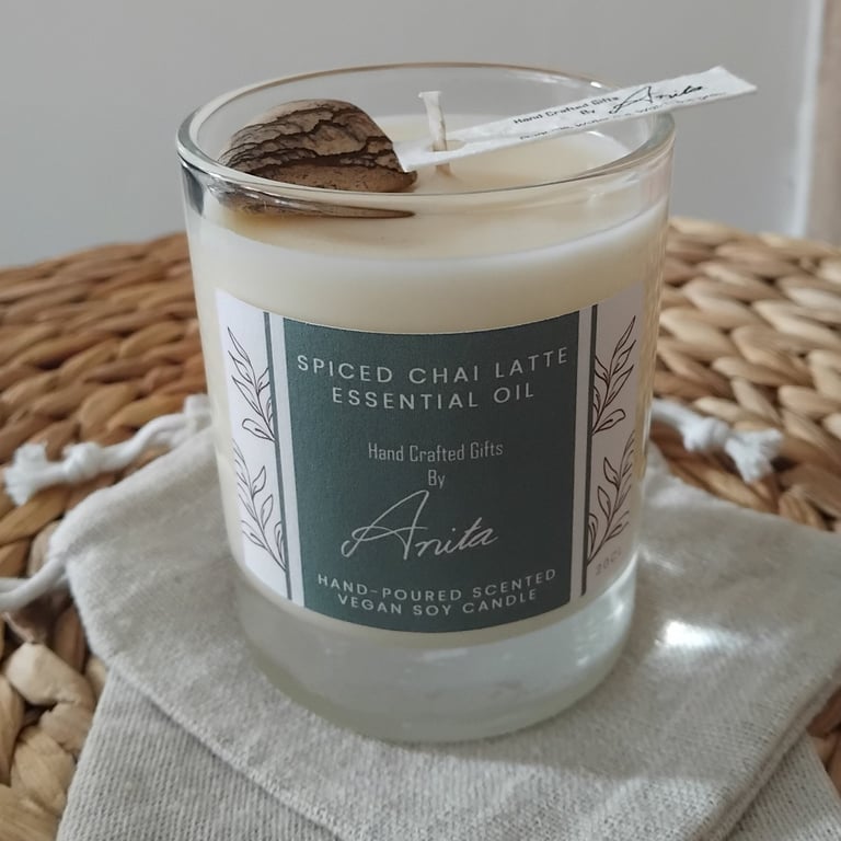 Spiced Chai Latte vegan soy wax candle