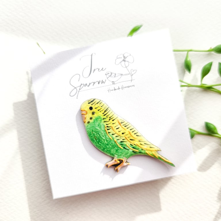 Hand-painted Bird Brooch