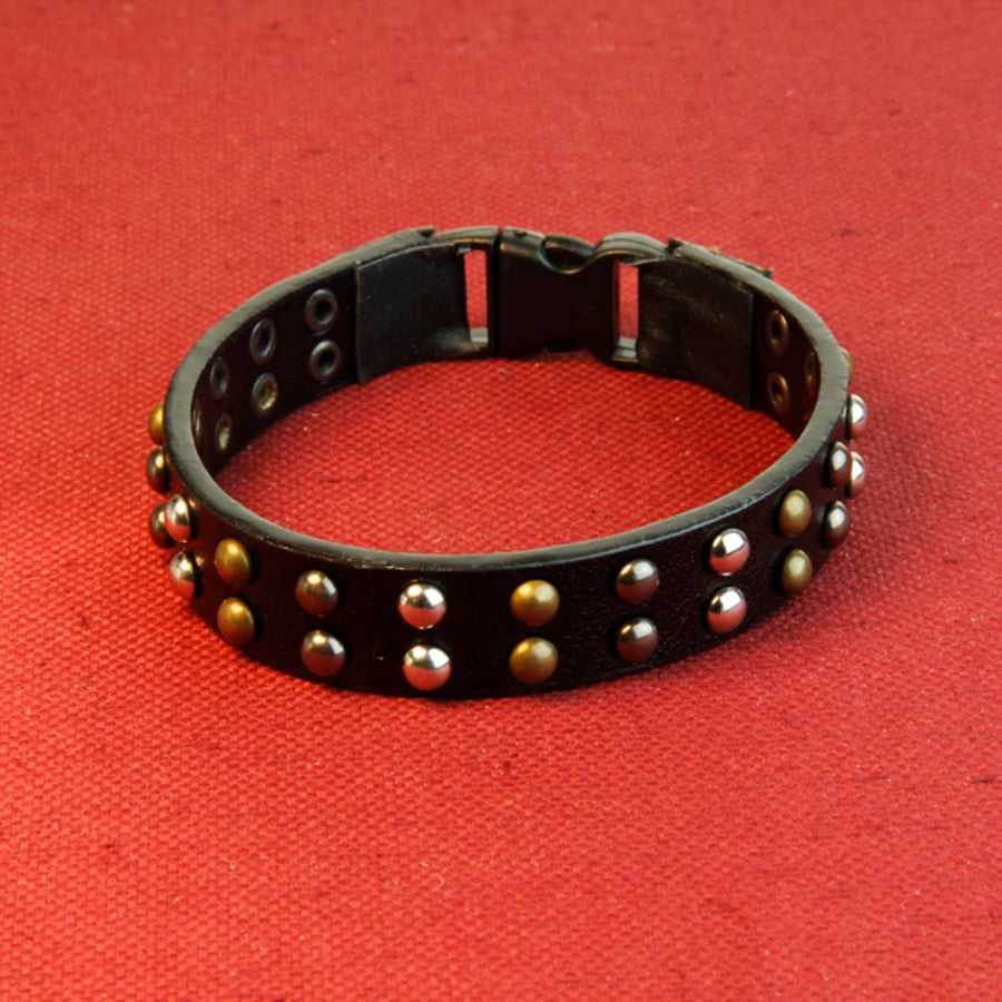 18 - LEATHER STUDDED BRACELET