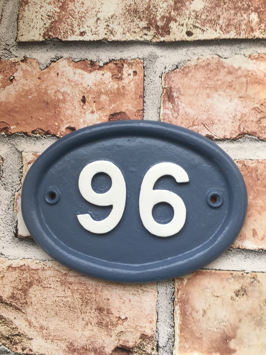 Vintage custom made cast metal House Signs, House Numbers, address signs