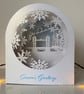 3D pop-up snow globe London skyline Christmas card