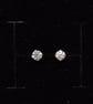 Lab-Grown Diamond Stud Earrings – Sterling Silver – Delicate Round Diamond Studs