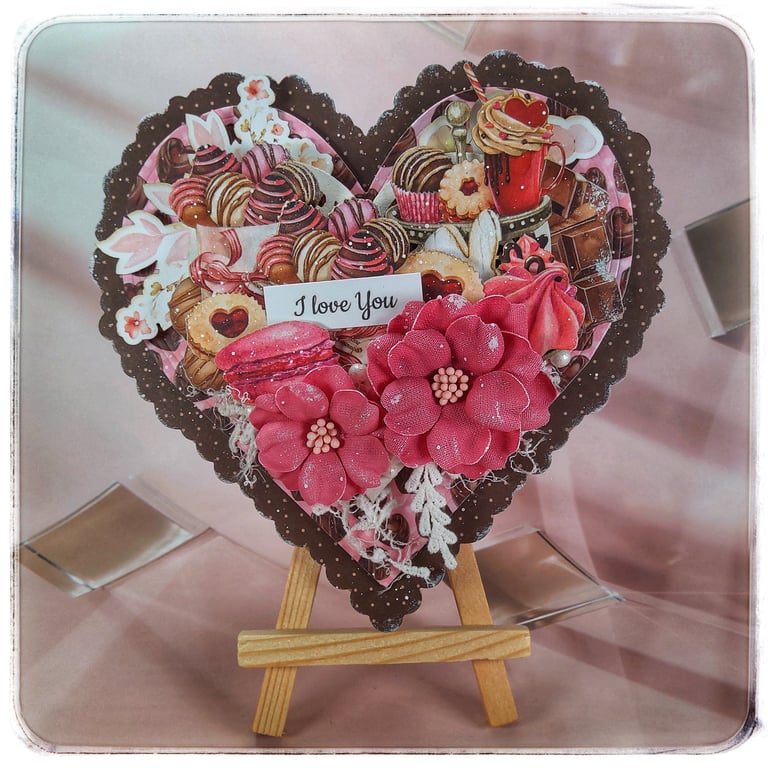 Handmade Heart-Shaped Card (103) Valentine’s Style