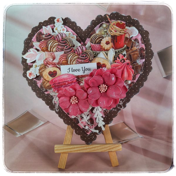 Handmade Heart-Shaped Card (103) Valentine’s Style
