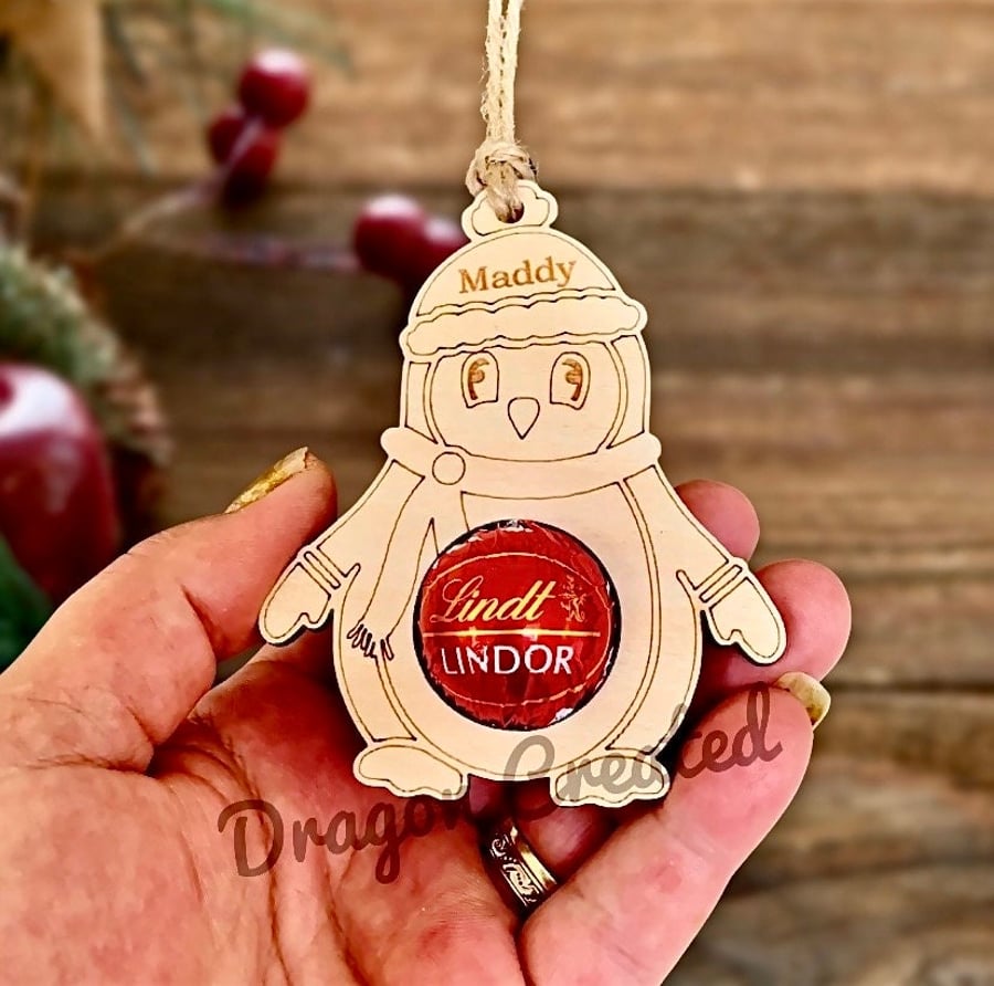 Chocolate Christmas Tree Decorations, Personalised Chocolate ornament