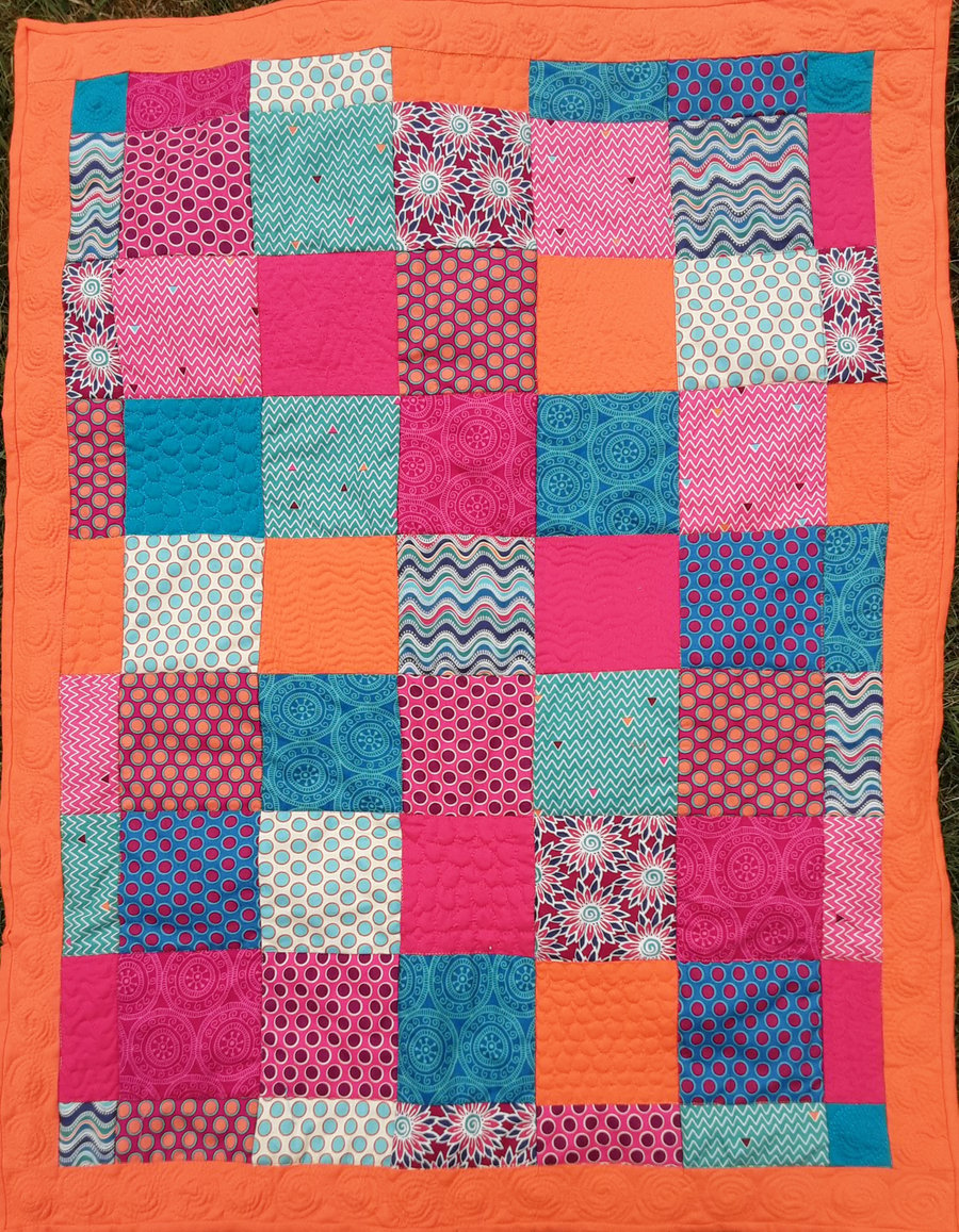 Patchwork Quilt Lap Quilt Cot Quilt Throw