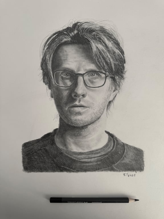 Original framed A3 portrait of Steven Wilson 