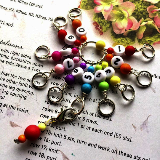 Circular rings knitting row counter
