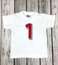 Kids Number T-Shirts. Personalise Birthday Age of Child shirt. Children's Tee  - Image 4