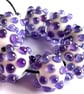 Handmade multicoloured patterned lamp work glass beads - Image 3