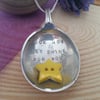 Upcycled Silver Plated Stamped Star Necklace
