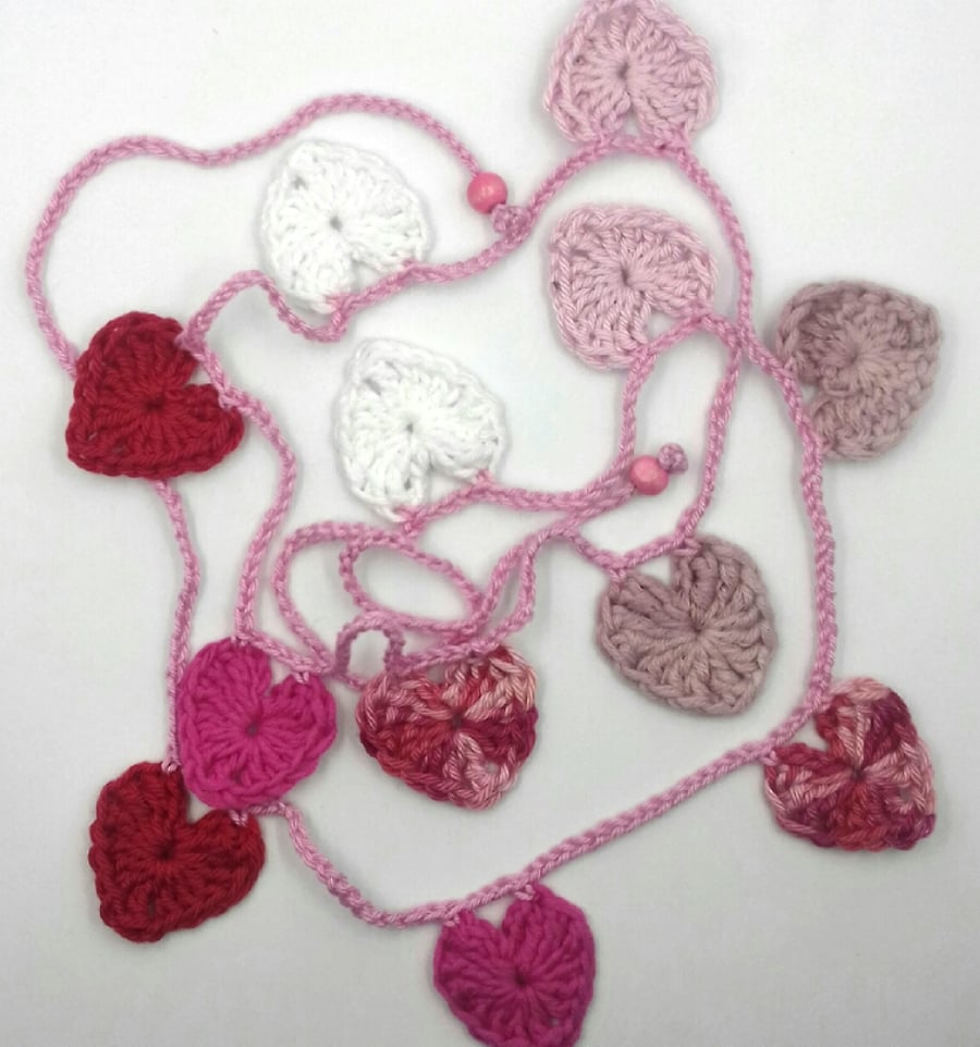 Crochet Heart Garland 