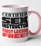 Certified Sex Instructor First Lesson Free Mug Rude Novelty Coffee Cup Birthday  - Image 2