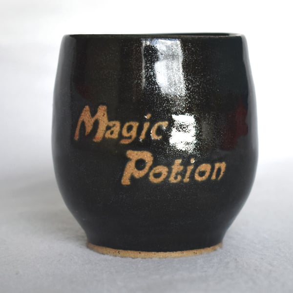 Magic Potion wheel thrown pottery wine cup tumbler (Free UK postage)
