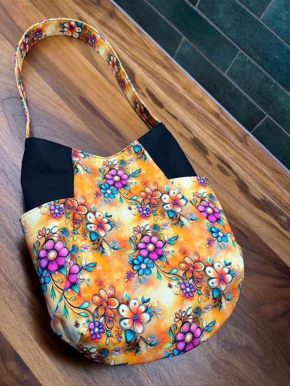 Funky Floral Tote Bag