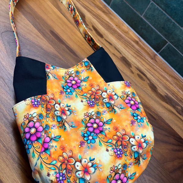 Funky Floral Tote Bag