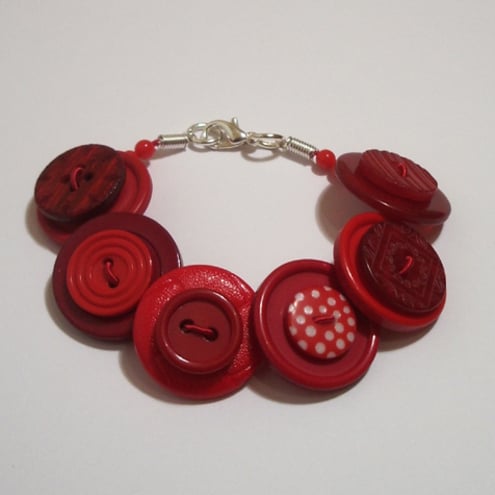 Red button bracelet
