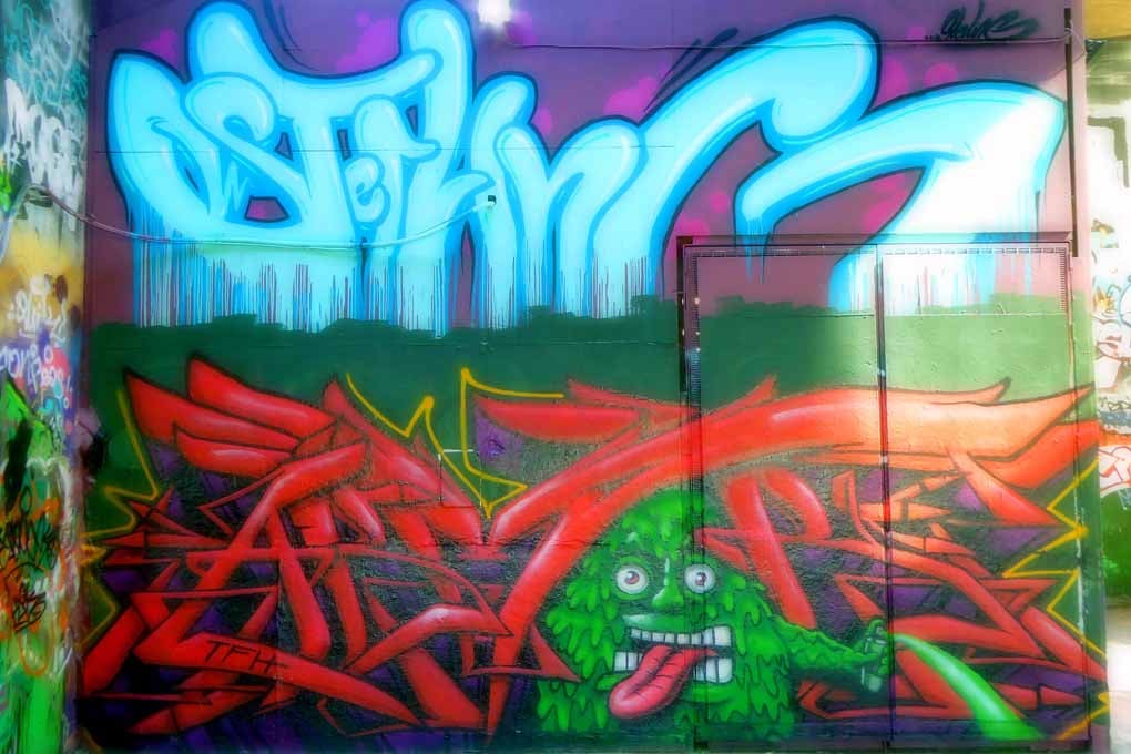 Southbank Skate Park Graffiti Street Art London 18"x12" Print