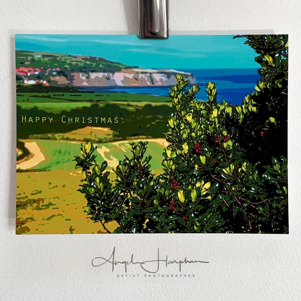 Christmas Card - Fine Art Designed Photograph towards Robin Hoods Bay