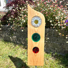  Glass & Wood Daisy Garden Art 