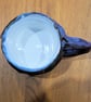 Pottery tree mug finished in blue and brown bark colour glazes - Image 8