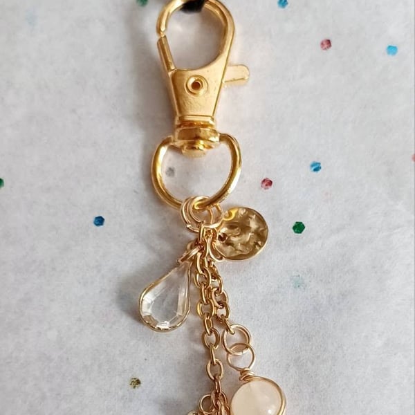 Handmade Goldstone Bag Charm