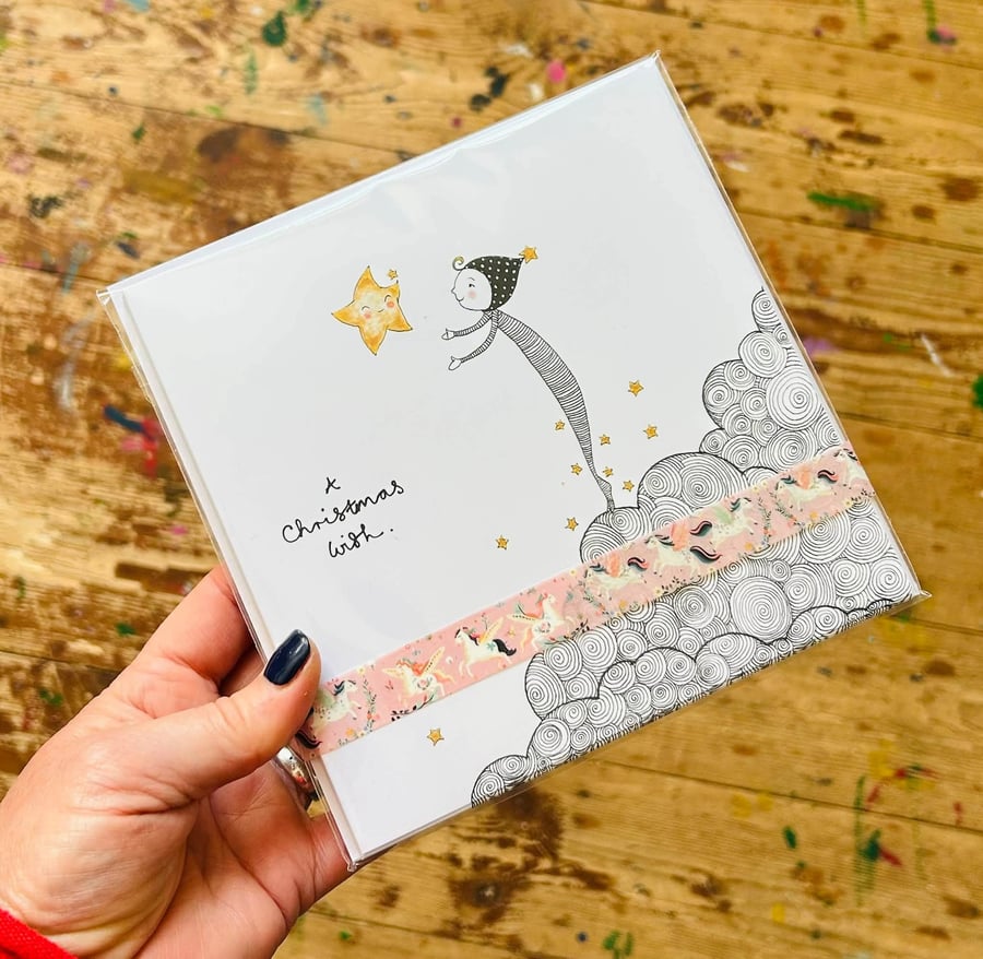A Christmas Wish - Pack of 3 hand-embellished limited edition Christmas cards 