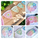 Handmade Crochet Rainbow Bunting – 7 Flag Garland
