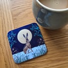 Hare & Snowdrops Coaster