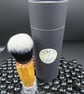 Handcrafted Shaving Brush in Spalted Beech wood with Engine Piston (SKU SB09) - Image 3