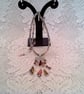 Cone Beads and Crystal Pendant on a Crystal Necklace with Matching Earrings - Image 9