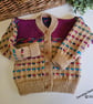 Hand Knitted Designer Girl's Cardigan 18 - 24  months  - Image 10