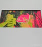 original acrylic painting embroidered abstract floral  - Image 8