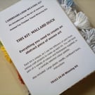 Mallard Duck Cardboard Loom Beginners Weaving Kit Abstract Art