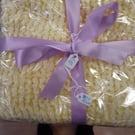 Super Soft Chunky Knit Baby Blanket Lemon Yellow