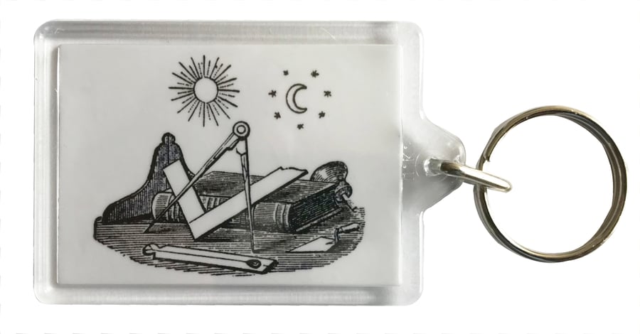 Landmarks of the Order (2) - Masonic - Keyring with 50x35mm Insert 