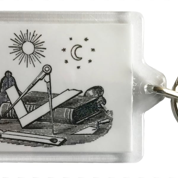 Landmarks of the Order (2) - Masonic - Keyring with 50x35mm Insert 
