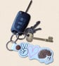 Hedgehog Keyring - Peace Love Hedgehog Bag Charm - Image 2