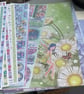 Sassy fairy paper craft kit with cards, paper, stickers, and envelopes - Image 1