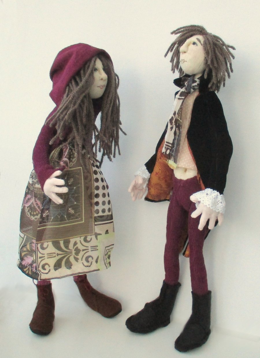 Jacasta and Oberon cloth doll sewing pattern