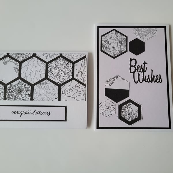 Congratulations Card, Best Wishes Card, Blank card, Card Set, Bee Theme